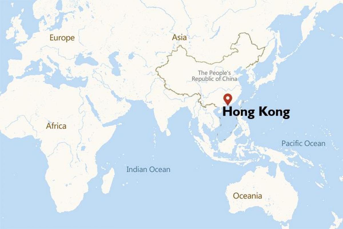 Hong Kong location on world map